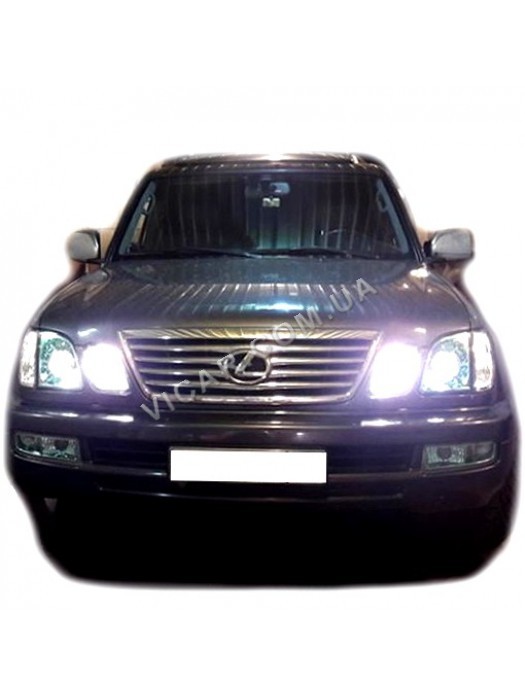 Передние линзовые фары Lexus LX 470 